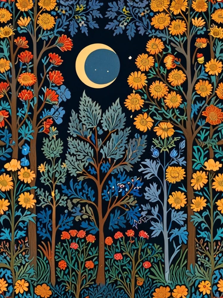 William Morris Night In The Forest 27