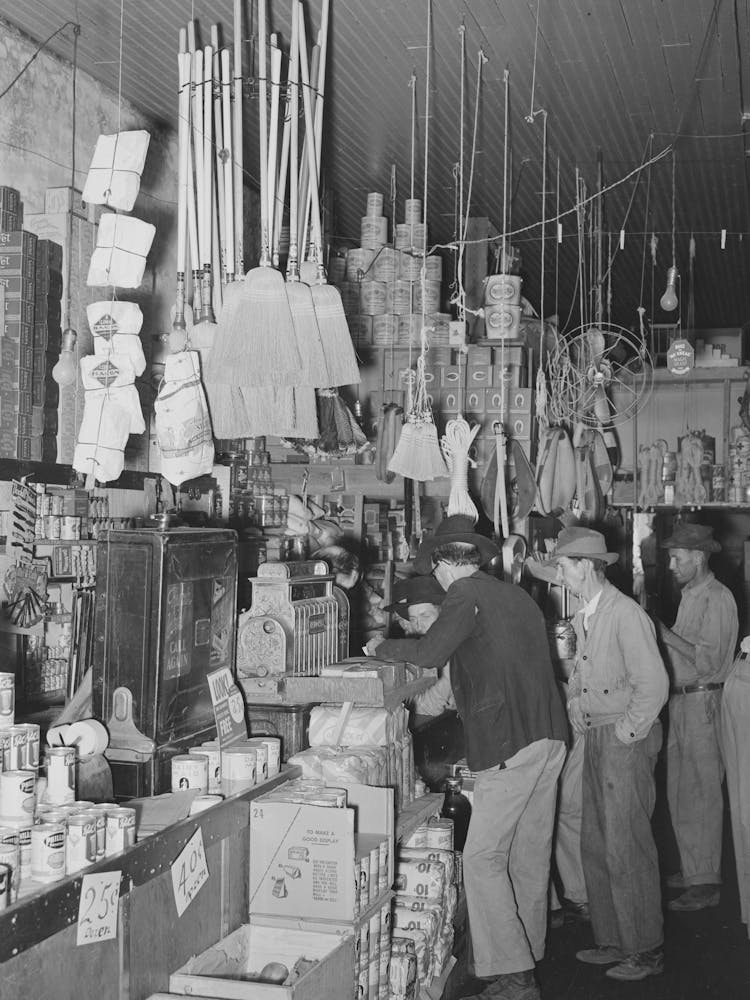Scene In Grocery Store, Saturday Afternoon, San Augustine, Texas By Russell Lee