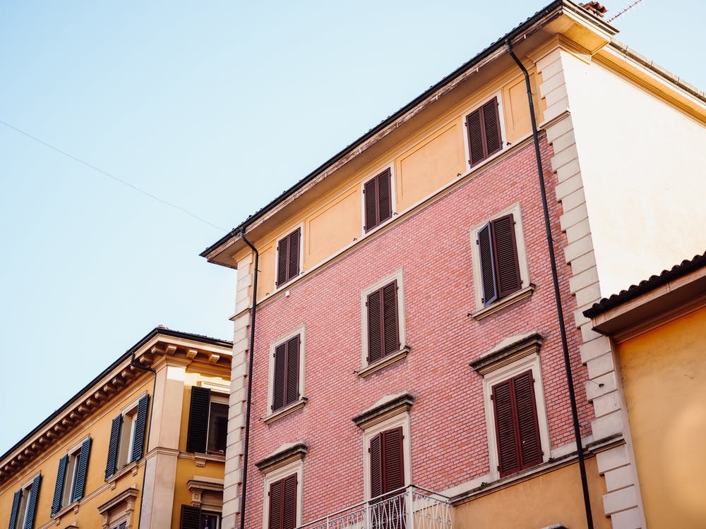 Pastel Houses In Bologna Italy