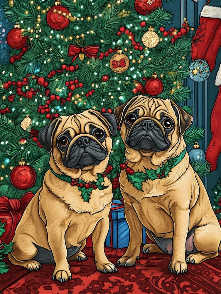 Christmas Pugs 7