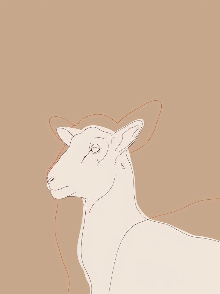 Goat - Boho, Line Art 1