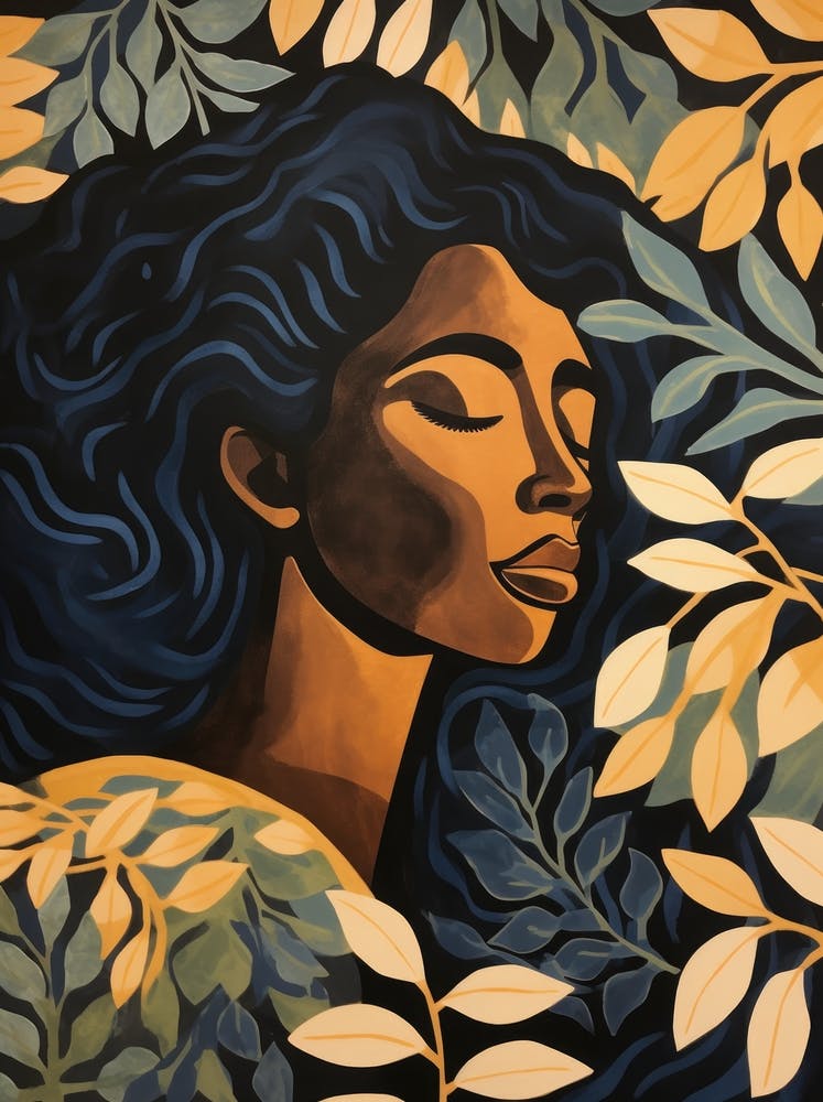 Woman With Leaves 9