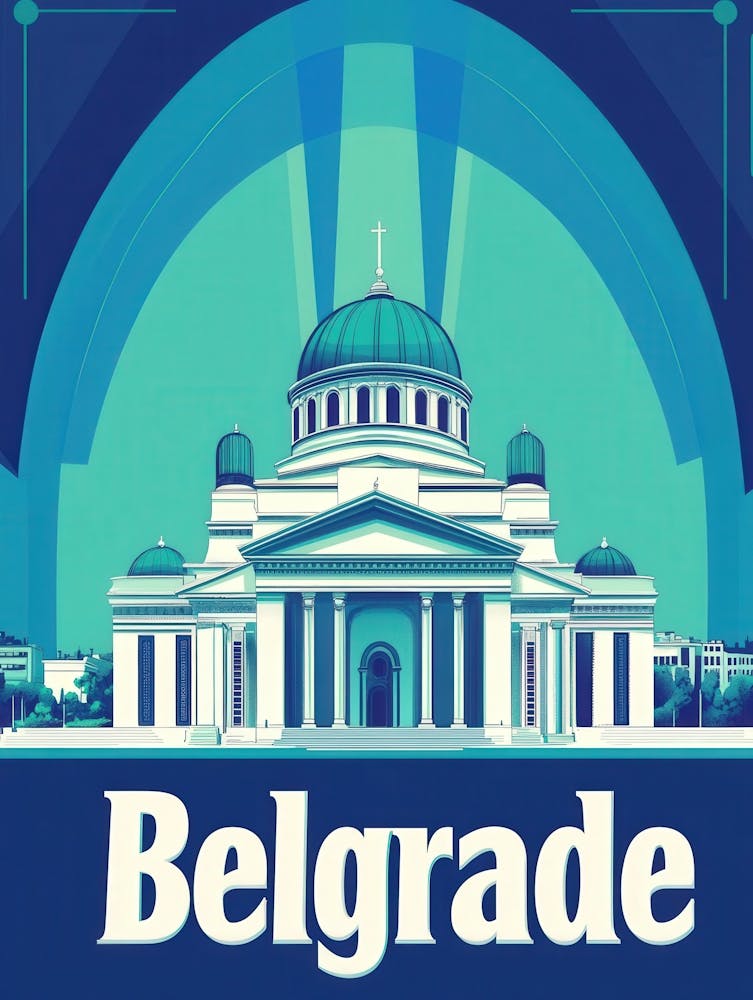 Aihrgdesign A 1970s Inspired Travel Poster For Belgrade 4