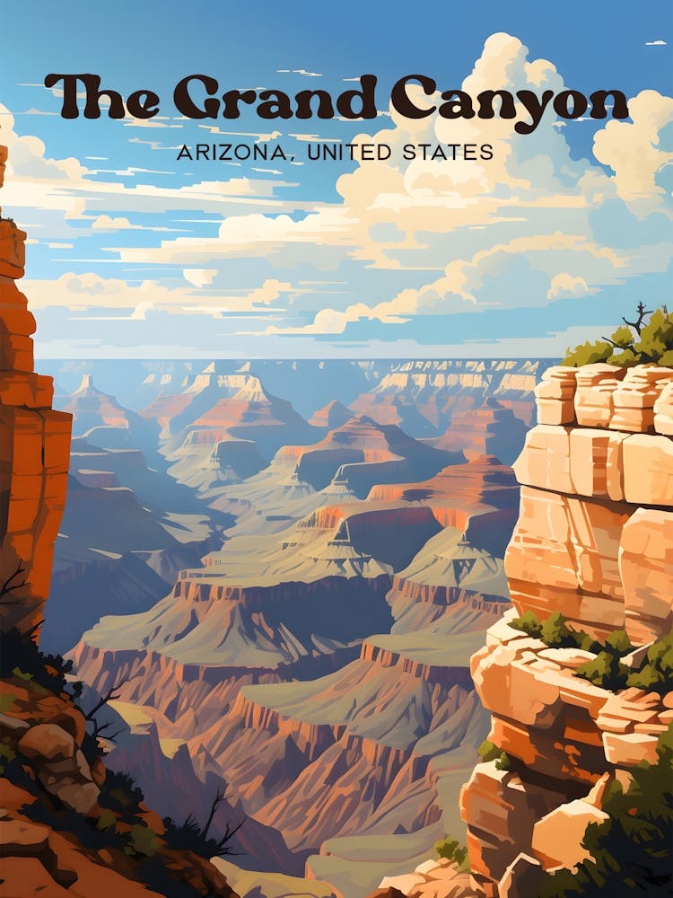 The Grand Canyon Arizona United States 1 Travel Poster 3 4 Resize