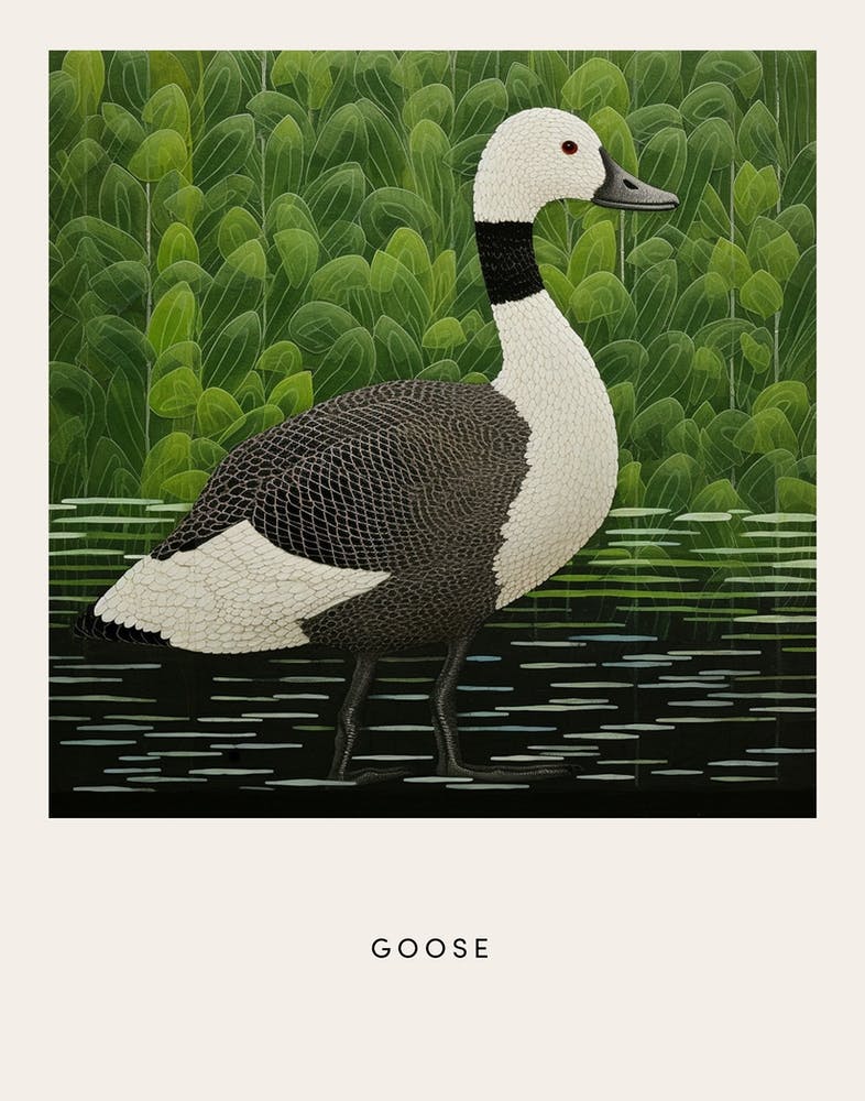 Ohara Koson Inspired Bird Painting Goose 4 Poster