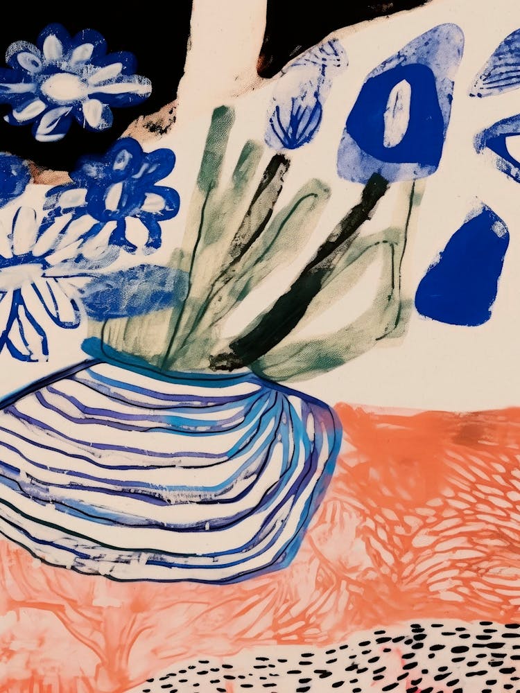 Still Life With Blue Flowers