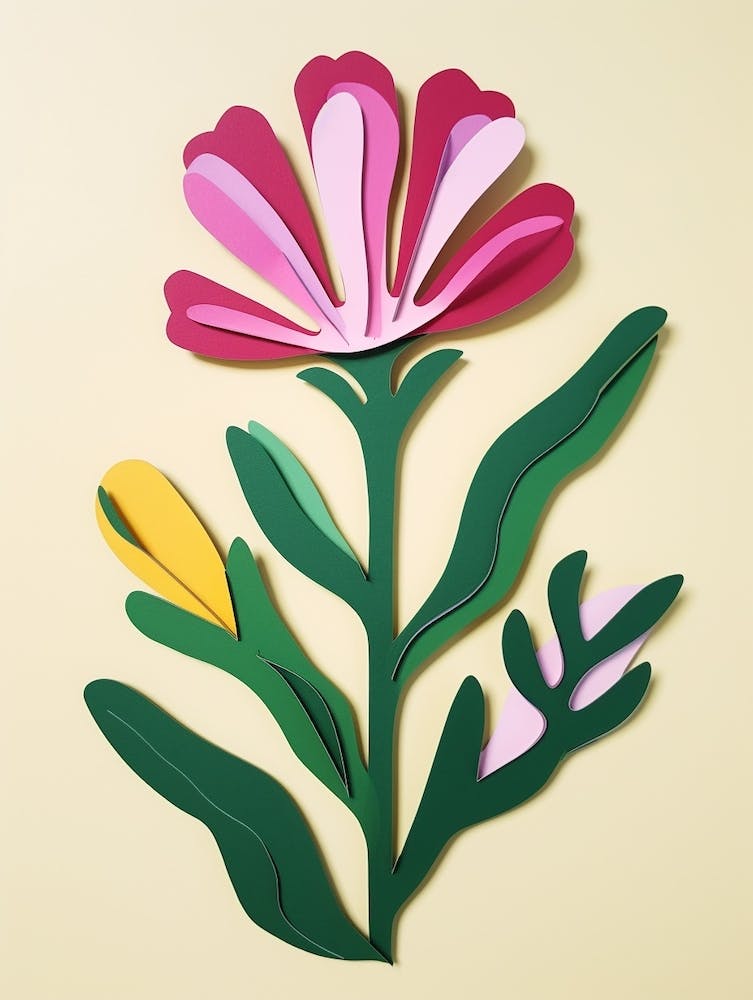 Cut Out Style Flower Art Freesia 1