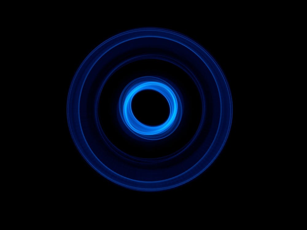 Glowing Abstract Curved Blue Lines 10