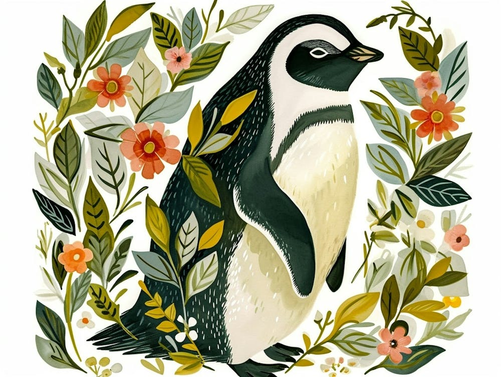 Little Floral Emperor Penguin 2