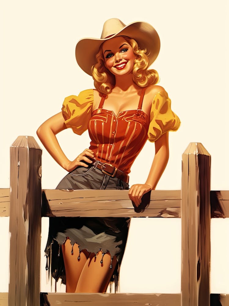 Retro American Cowgirl 3