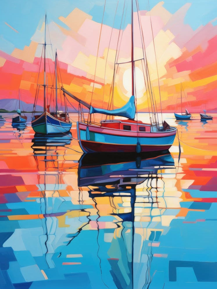Sunset Sailboats 2