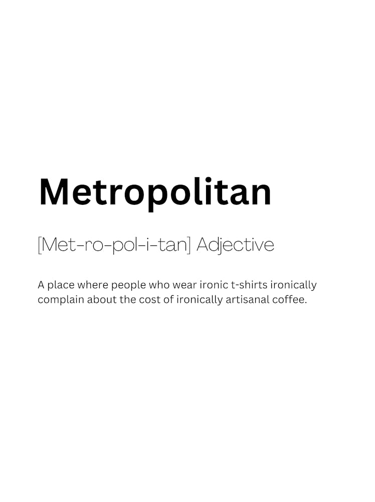 Signification Définition Métropolitain