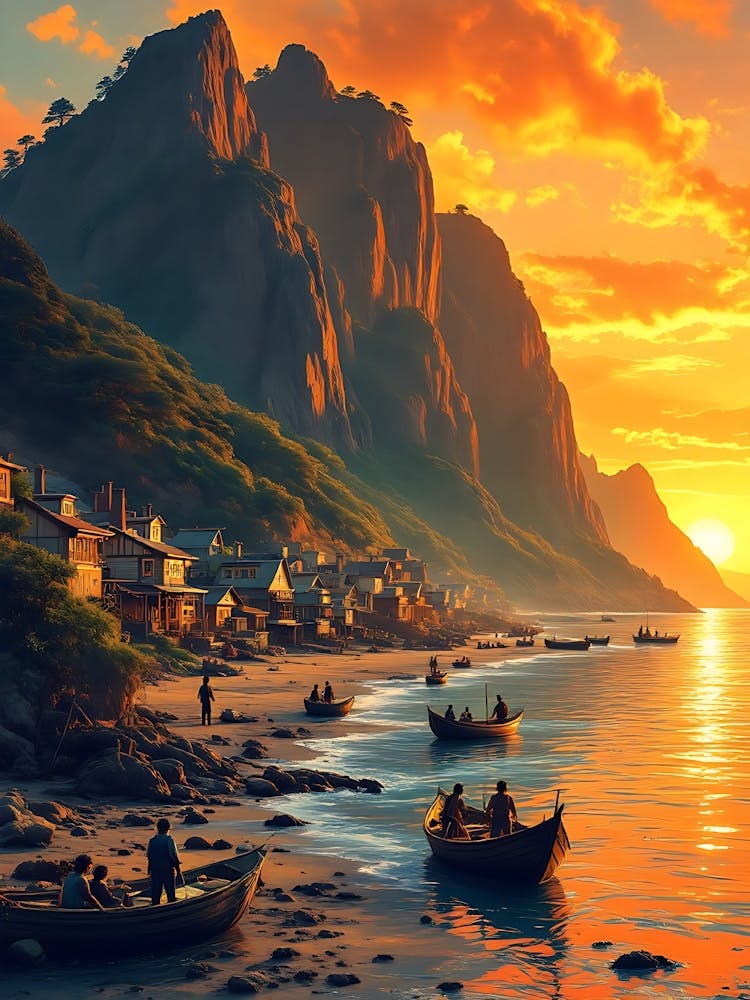 Sunset By The Sea