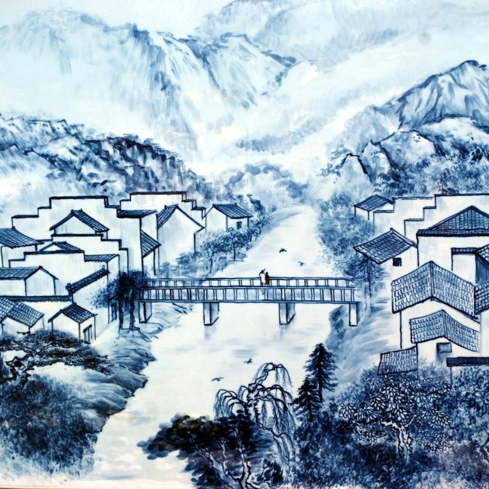 Chinese Blue And White Painting