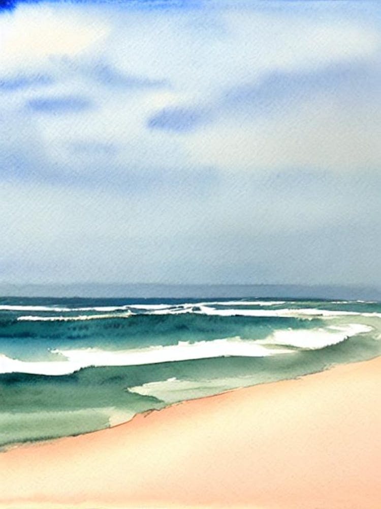 Nags Head Beach North Carolina Watercolour