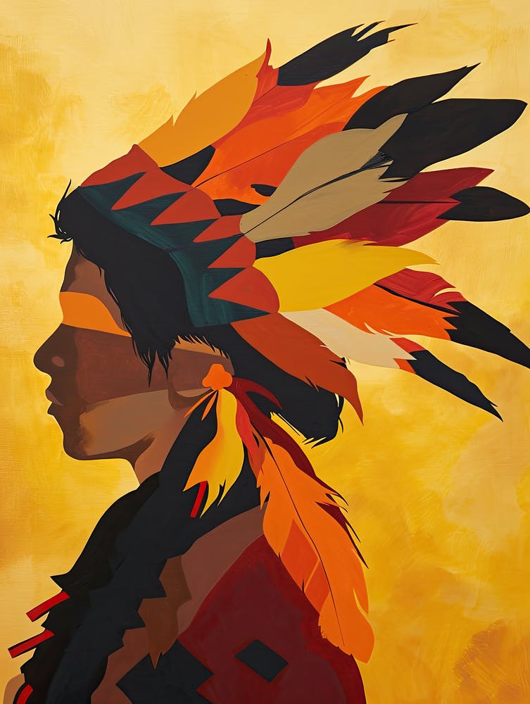 Seneca Silence In Abstract Art ! Native American Art