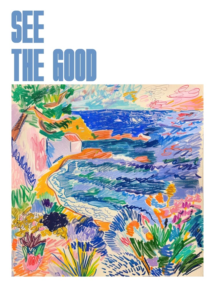 See The Good Poster Seaside Doodle Matisse Style 6