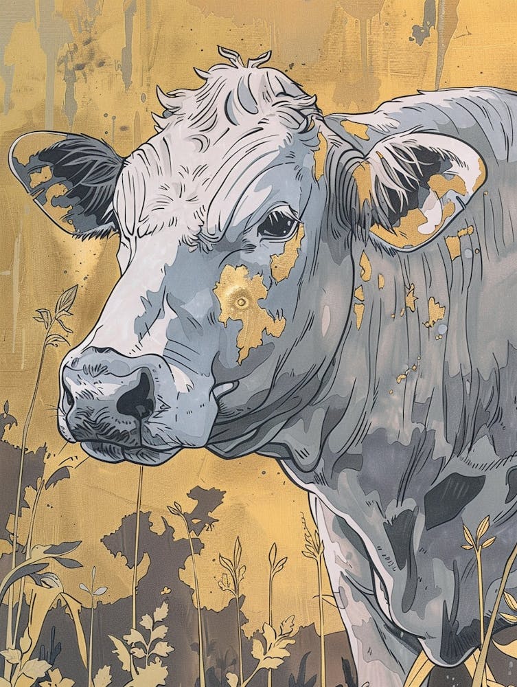 Cow Precisionist Illustration 1