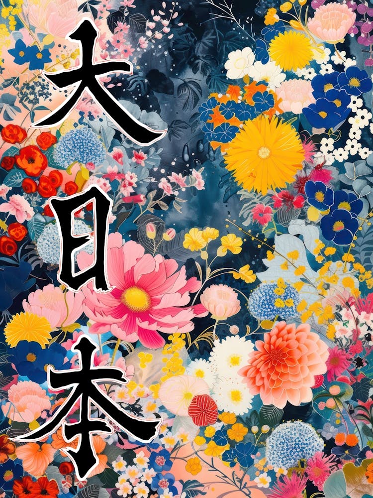 Great Japan Hokusai Poster Japanese Flowers 10