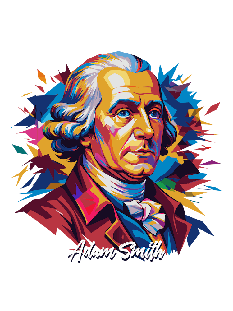 Adam Smith 2 Portrait WPAP Pop Art