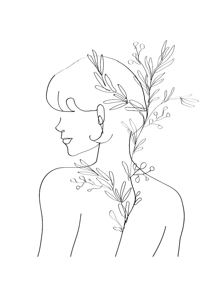 Fille Florale Minimaliste