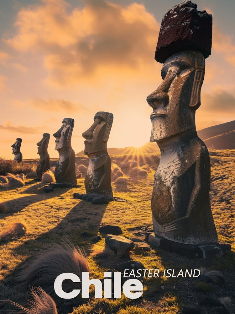 Easter Island Travel Poster