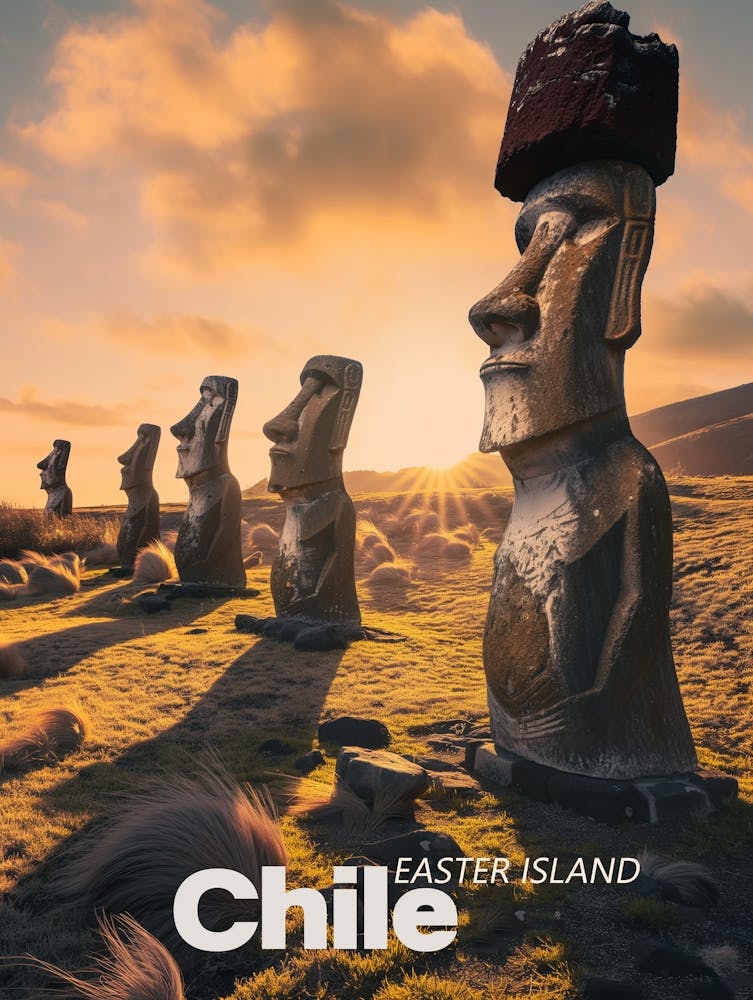 Easter Island Travel Poster