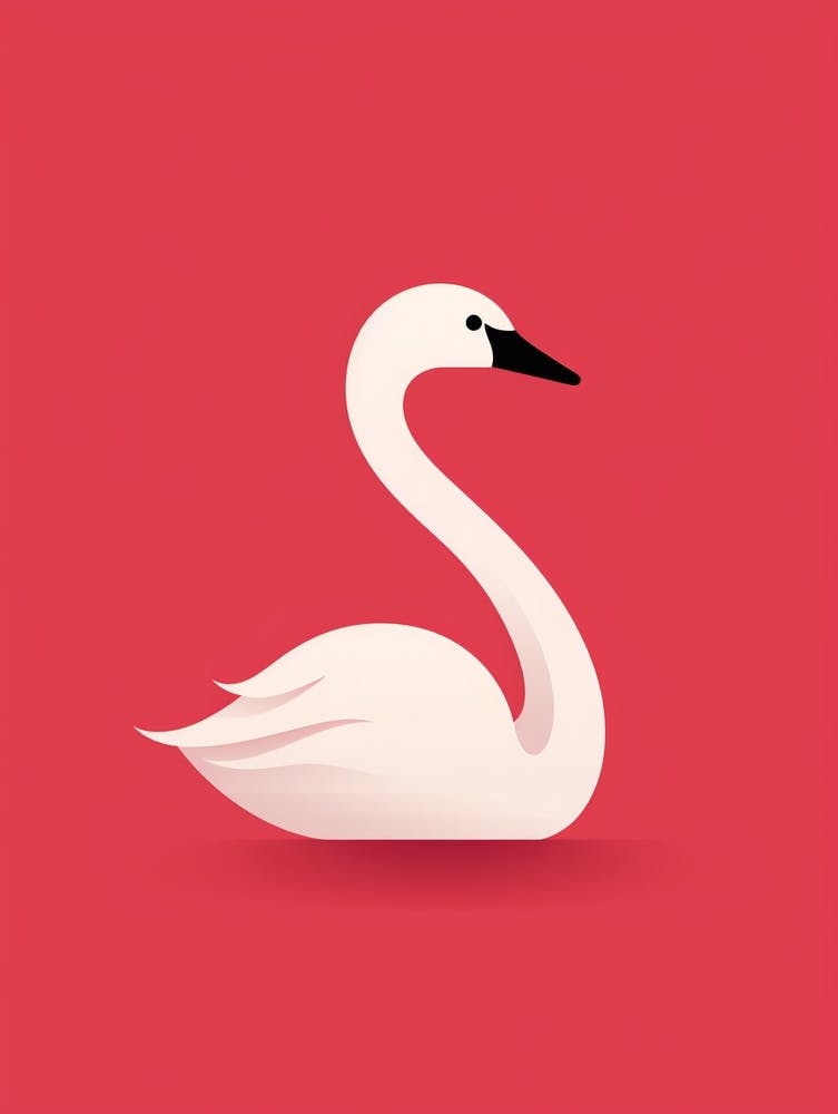Minimalist Swan 3 Illustration