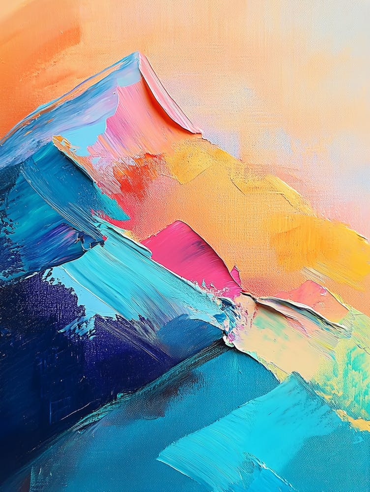 Abstract Mountain Painting