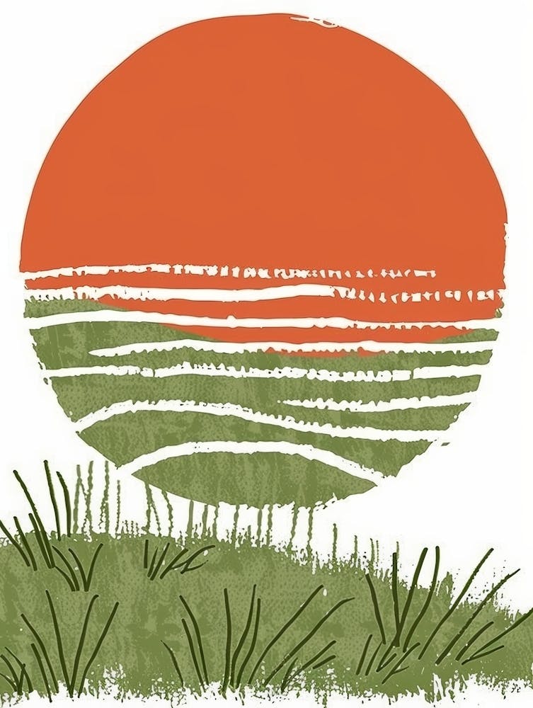 Sunset In The Grass 1