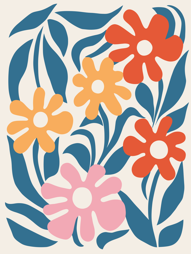 Blumen in einem Quadrat