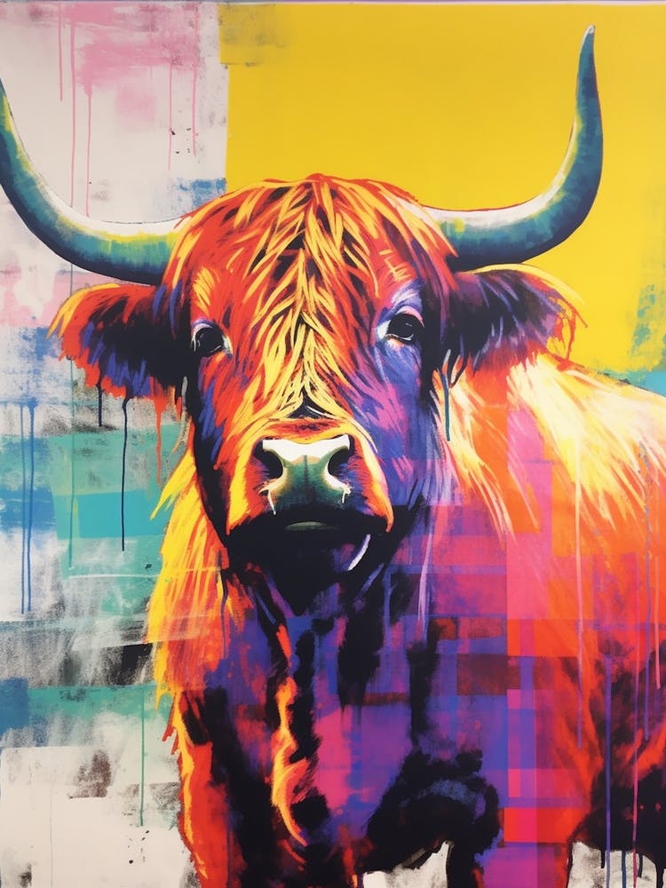 Highland Cow Screen Print Inspired 4
