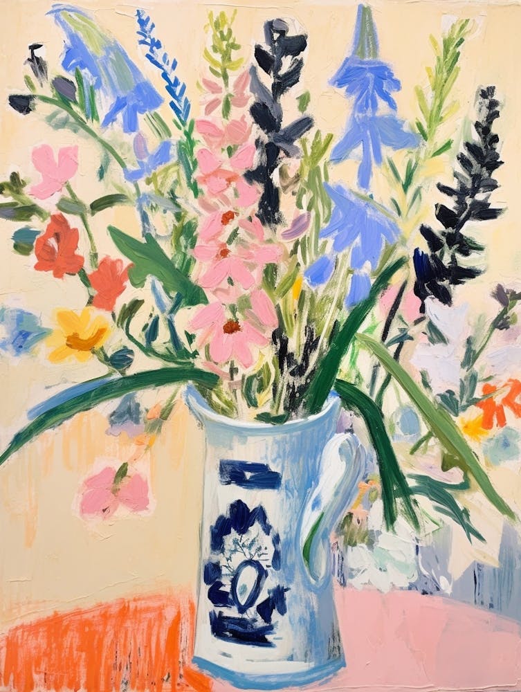 Flower Painting Fauvist Style Snapdragon 1