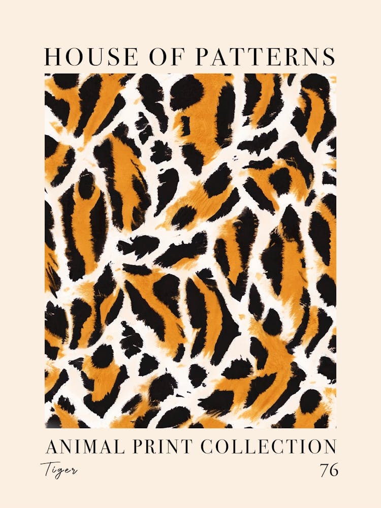 House Of Patterns Tiger Animal Print Pattern 4