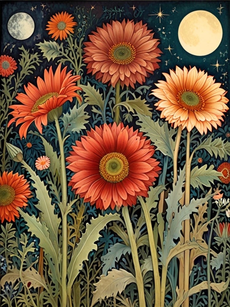 William Morris Gerbera Daisies