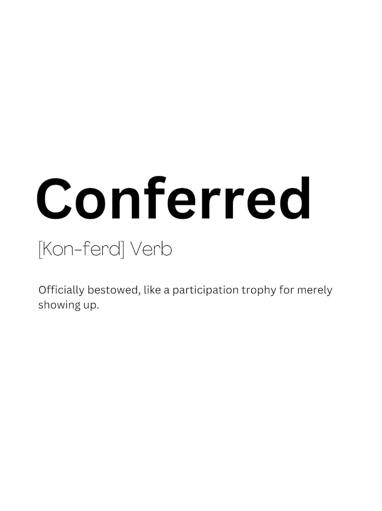 Définition du mot Conferred