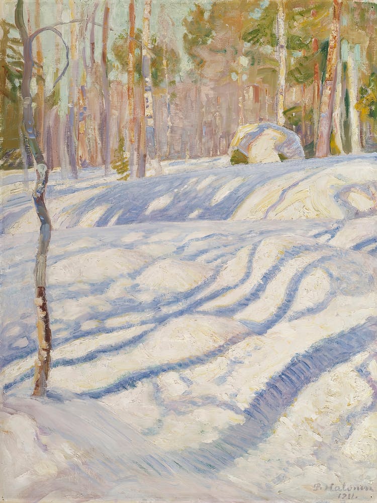 Sunlit Winter Lanscape, (1911), Pekka Halonen