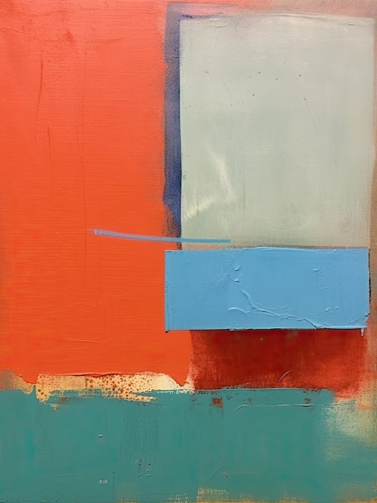 Red And Blue Abstract Painting