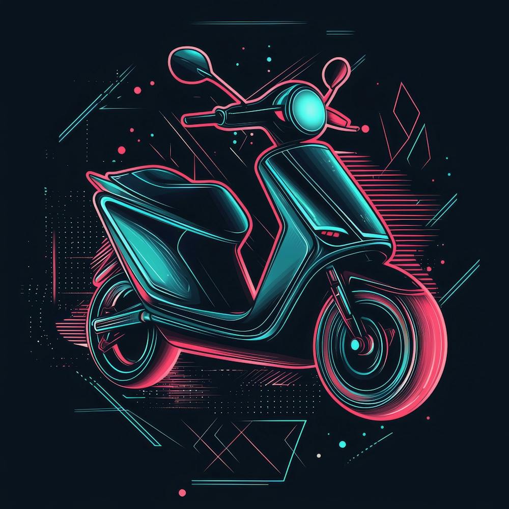 Neon Scooter print