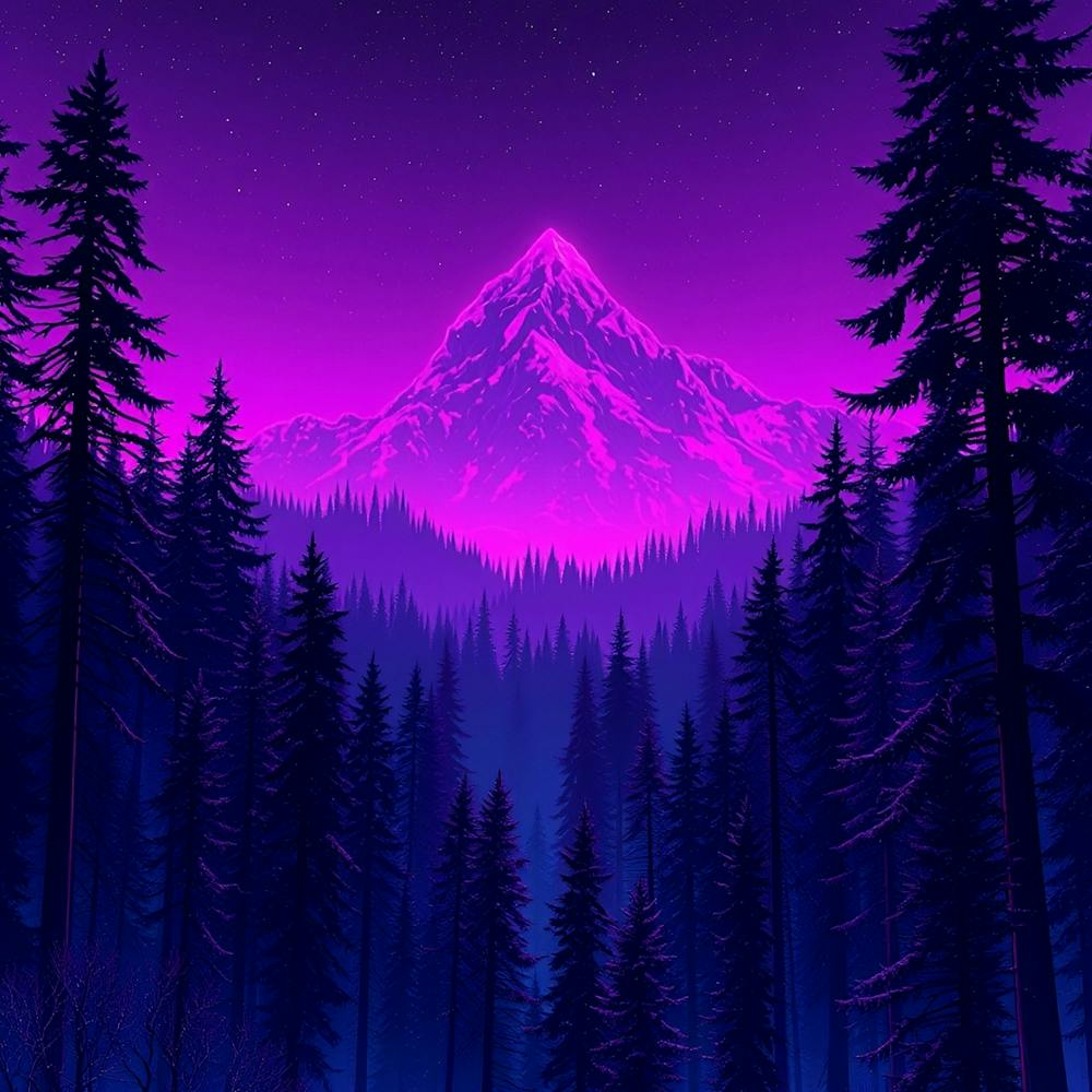 Purple Mountain Landscape 3