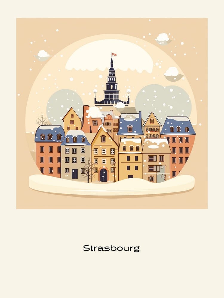 Strasbourg France 1 Snowglobe Poster