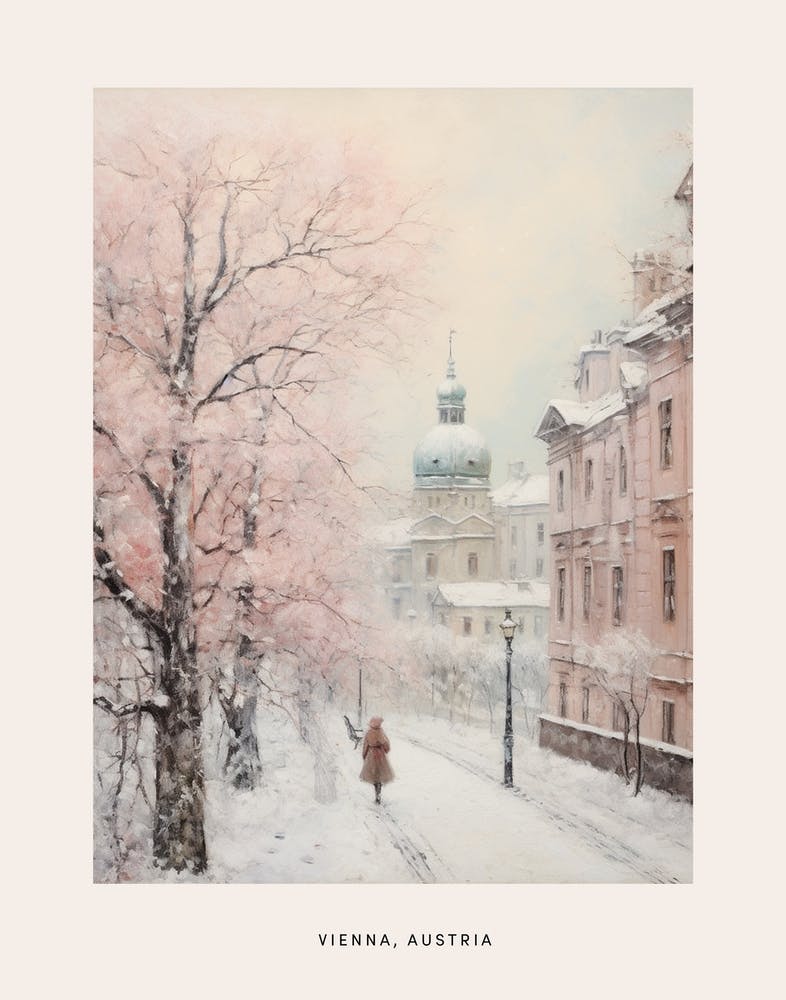 Peinture Hivernale Rêveuse Affiche Vienna Austria 3