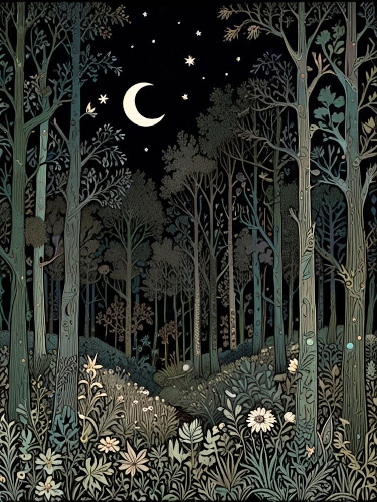 William Morris Night In The Forest 48