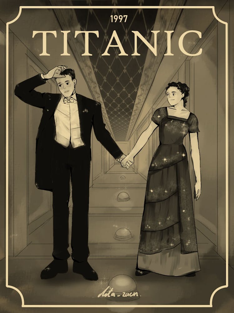 Titanic Illustration Vintage