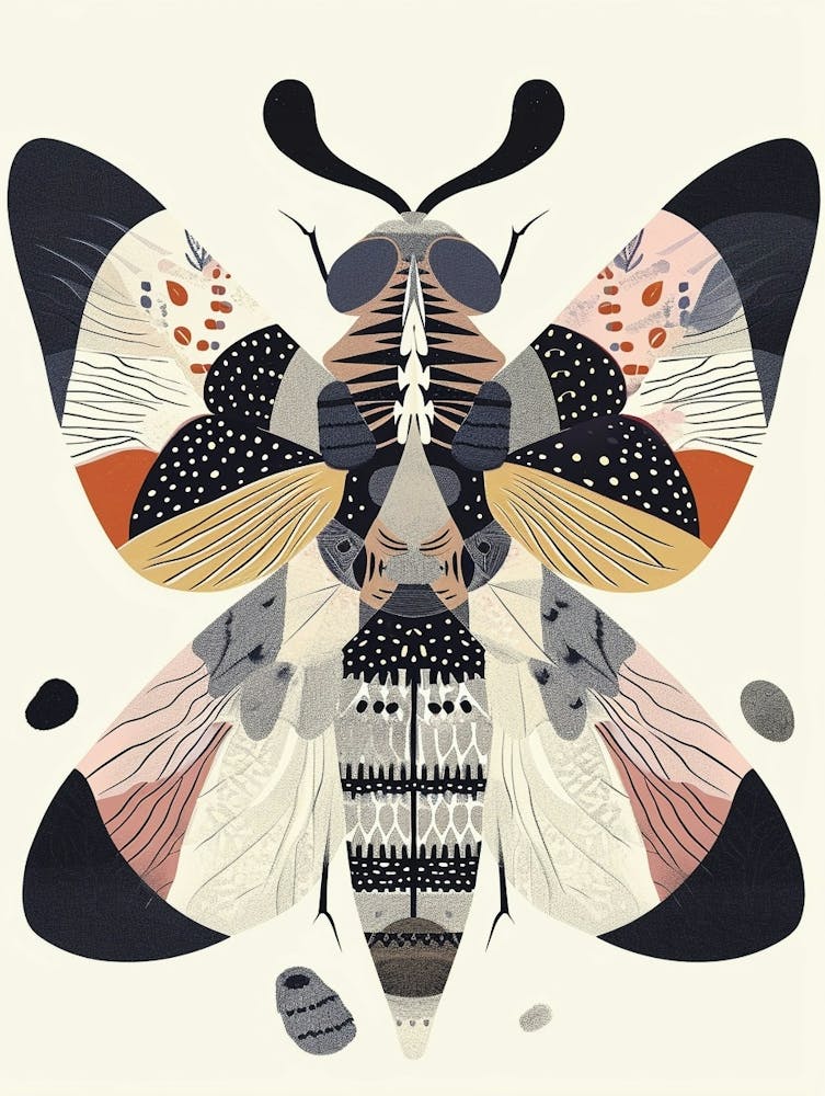 Colourful Insect Illustration Fly 17