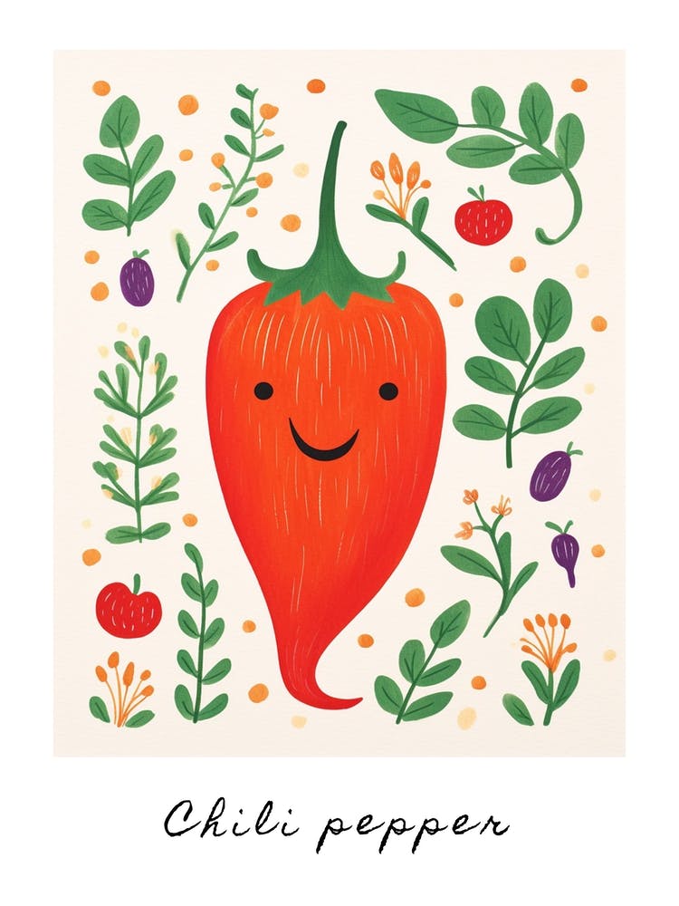 Friendly Kids Chili Pepper 1 Poster
