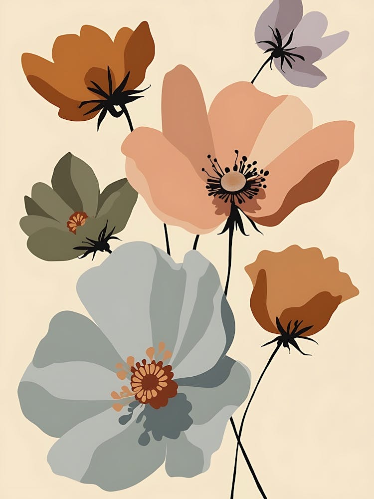 Warm Vintage-Inspired Floral Display