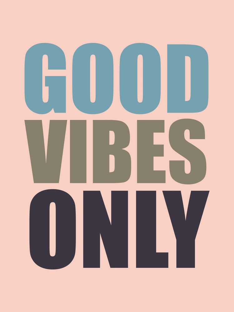 Good Vibes Only Peach And Pastels