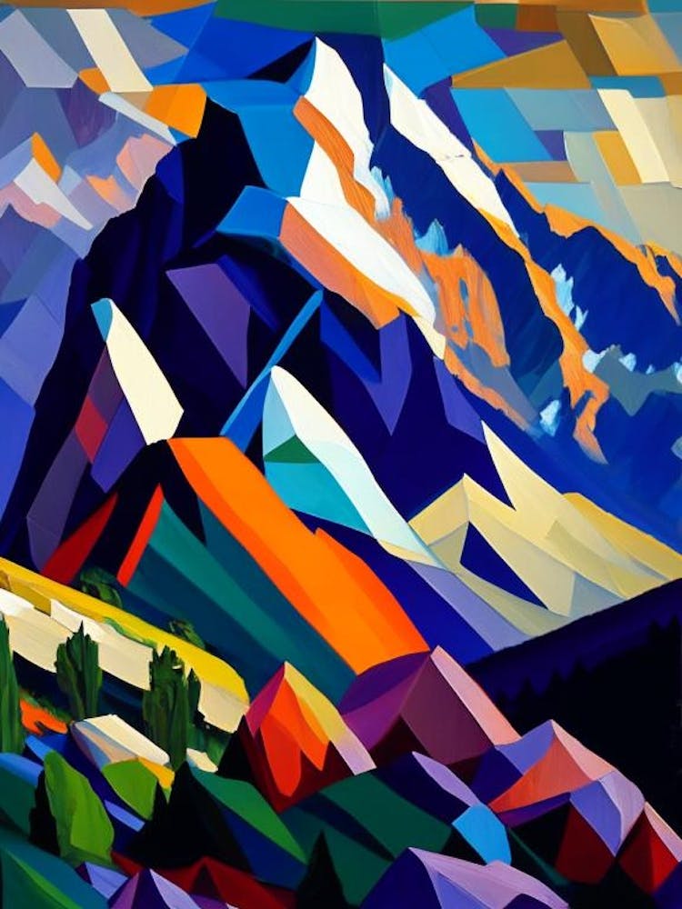 Grand Teton National Park United States Of America Cubo Futuristic