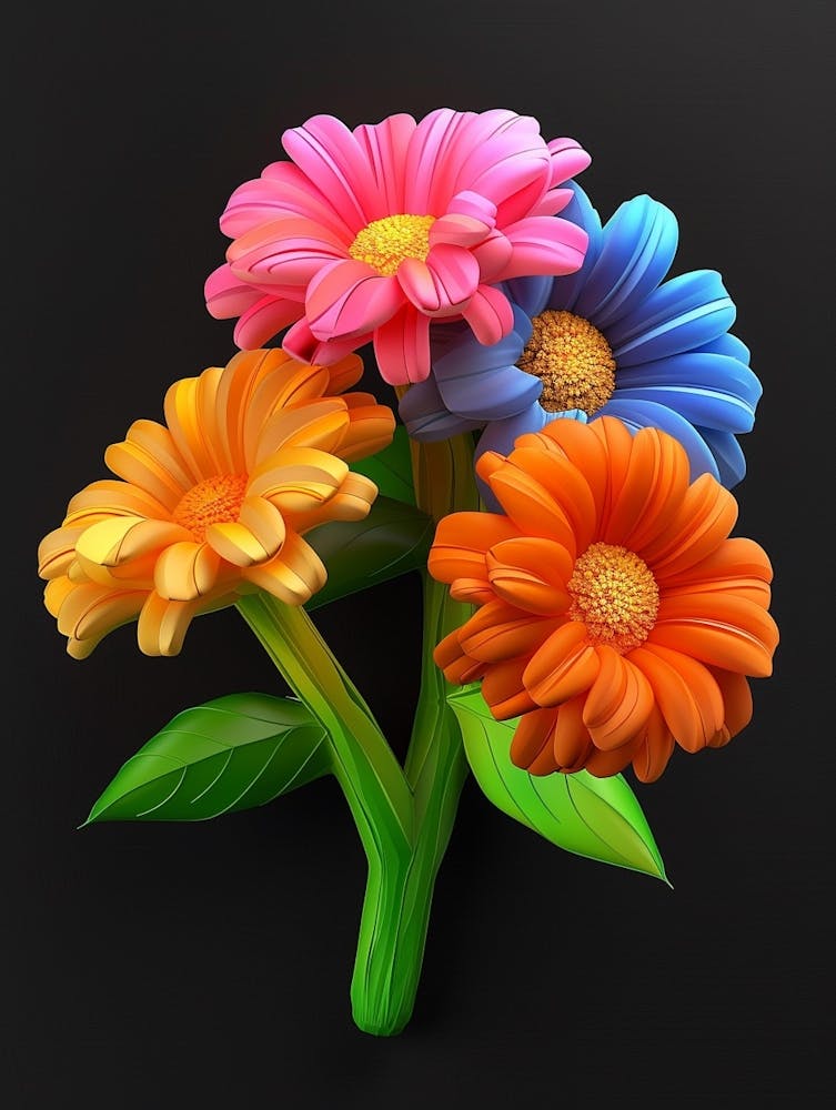 Bright Inflatable Flowers Zinnia 3